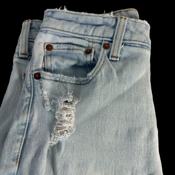 Abercrombie & Fitch The Skinny High Rise Busted Knee Distressed Light Jean Sz 26 - Picture 5 of 15